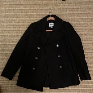 Old Navy Black Waist Length Peacoat